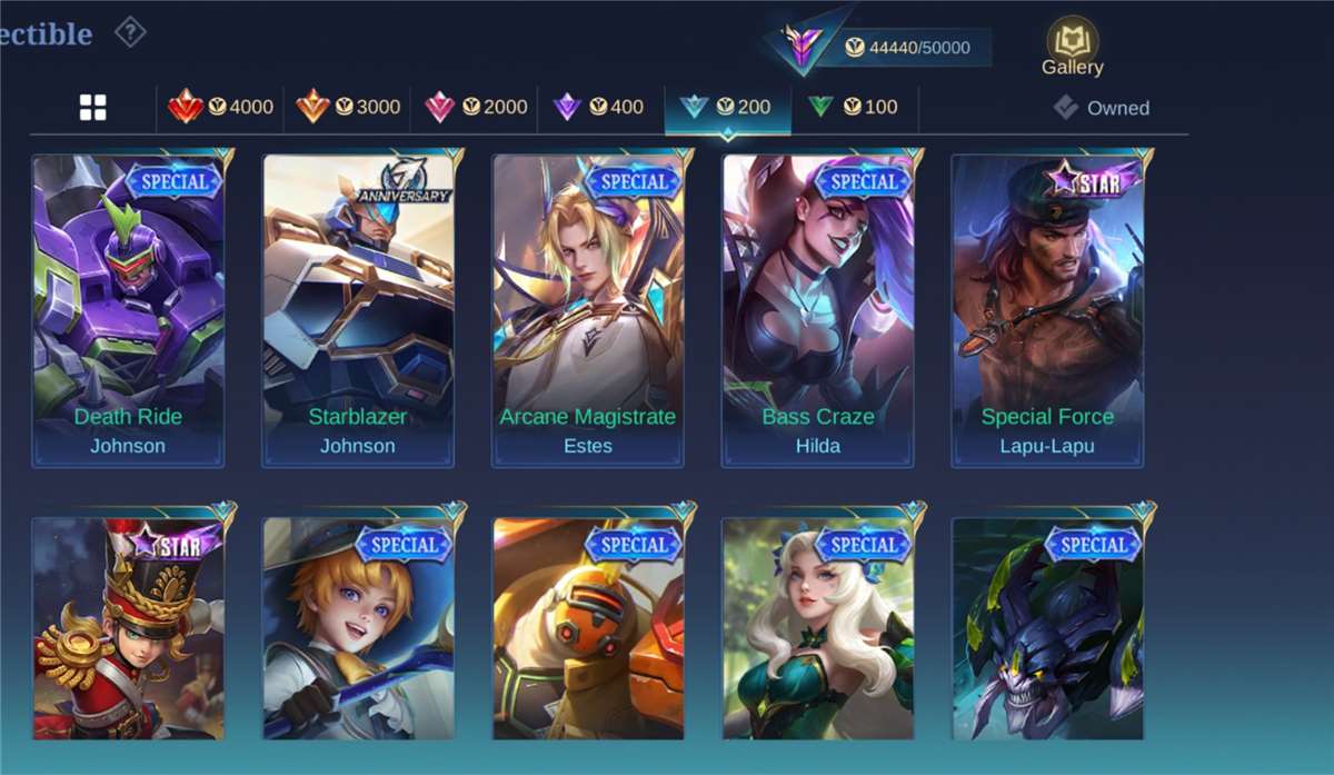 Game account sale Mobile Legends